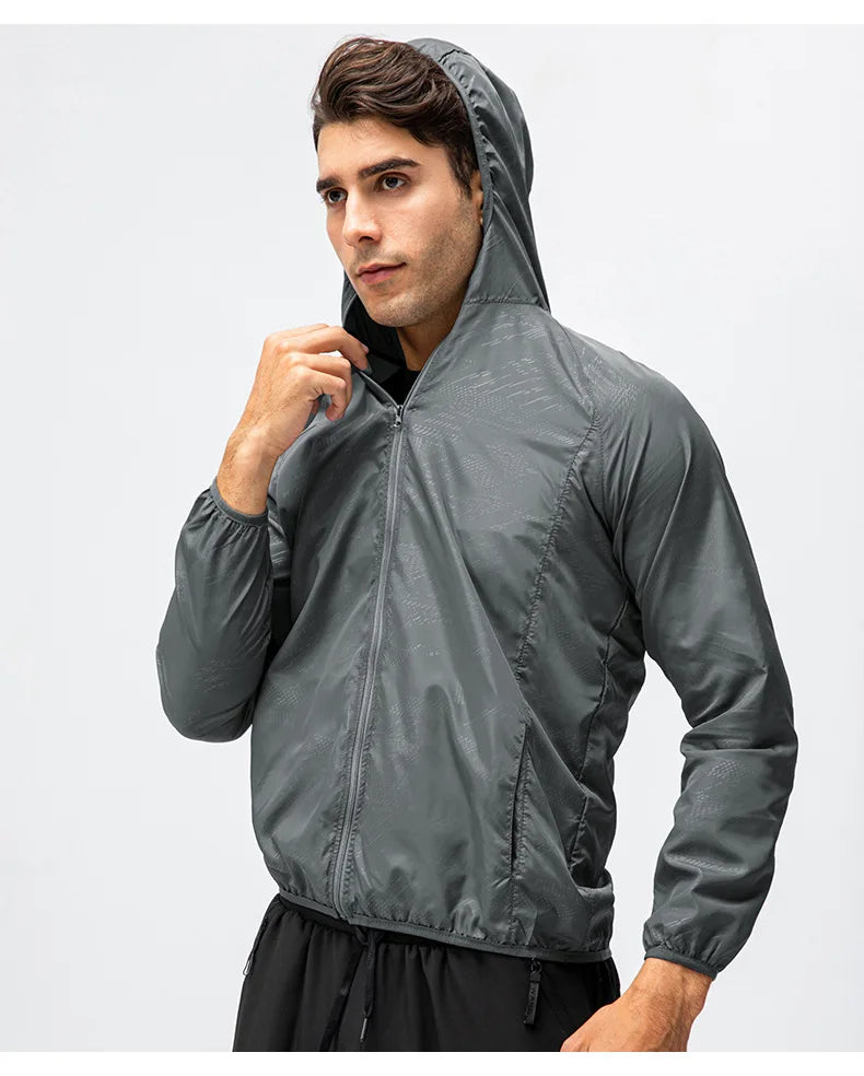 Unisex Waterproof Windbreaker Jacket – Sun Protection & Outdoor Use